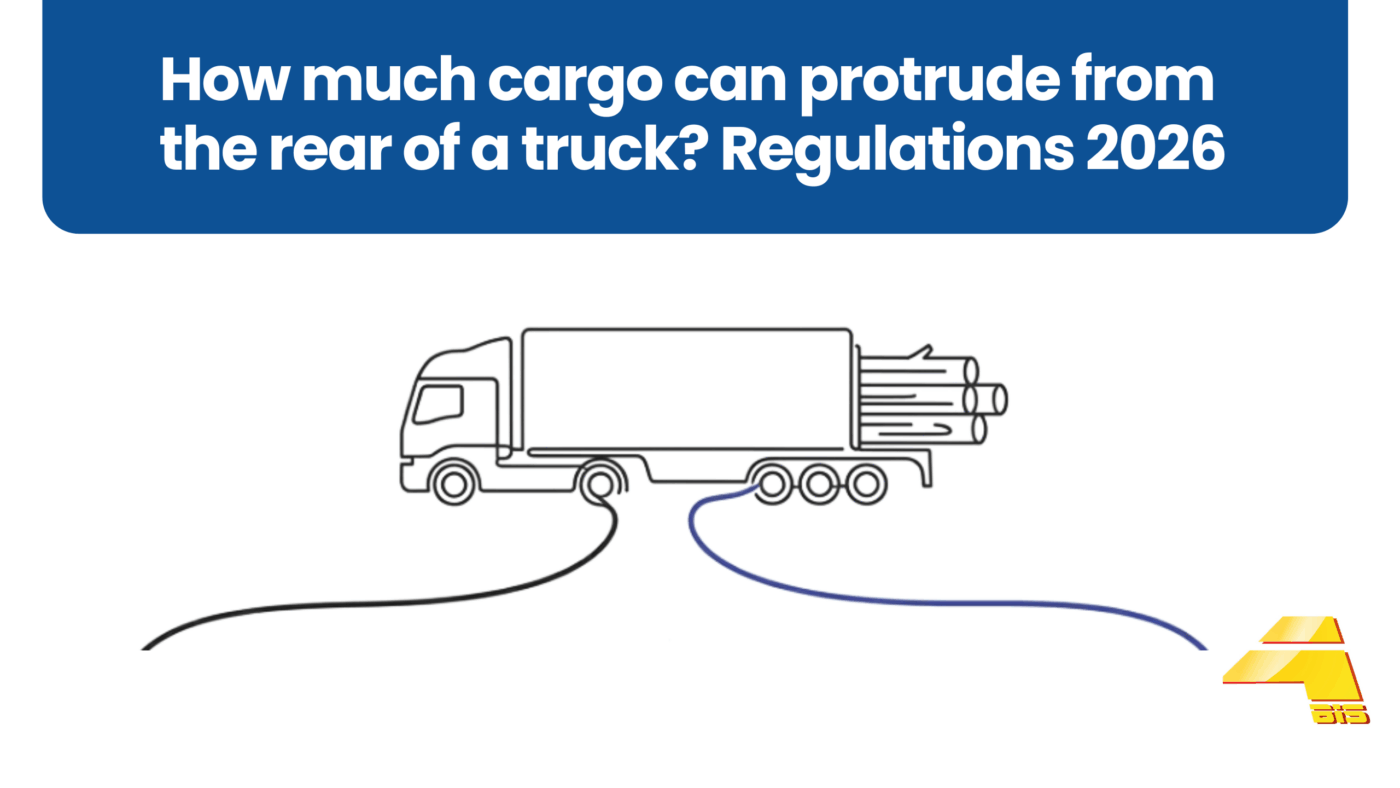 How much cargo can protrude from the rear of a truck Regulations 2026
