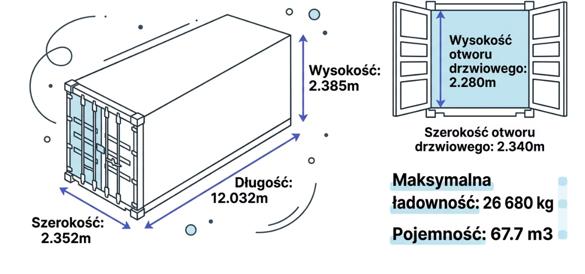 How many pallets go into a 40 foot container - different types